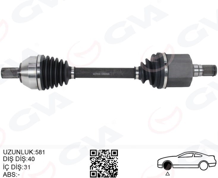 Ford Mondeo 2.0 TDCI 07>14 Otomatik Ön Aks Komple Sol GVA