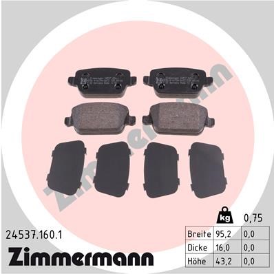 Ford Mondeo Arka Fren Balatası ZIMMERMANN