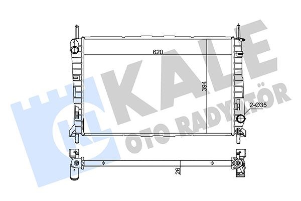 Ford Mondeo Su Radyatörü 2.0 ZETEC Manuel KALE-RADYATOR