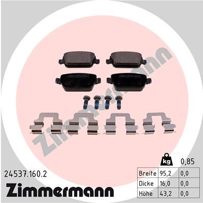 Ford Mondeo Arka Fren Balatası Cıvatalı Set ZIMMERMANN