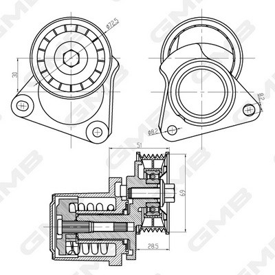 Ford Mondeo 2.0 TDCİ V Kayış Gergisi Komple GMB