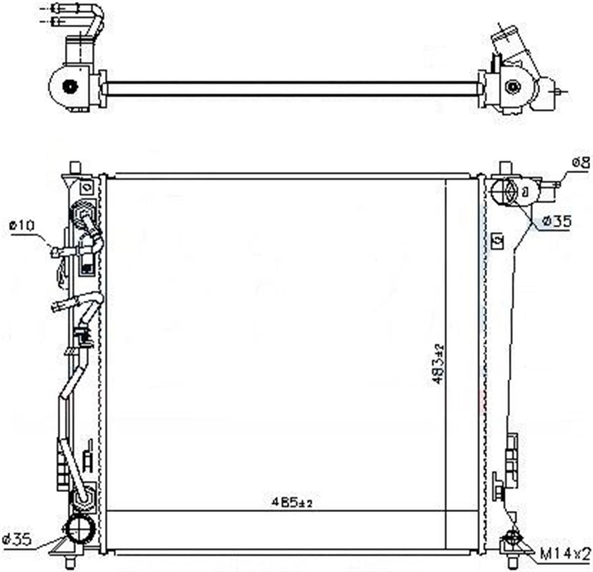 MOTOR SU RADYATORU BRAZING HYUNDAI TUCSON 2.0 CRDI 15- KIA SPORTAGE 2.0 CRDI 15-