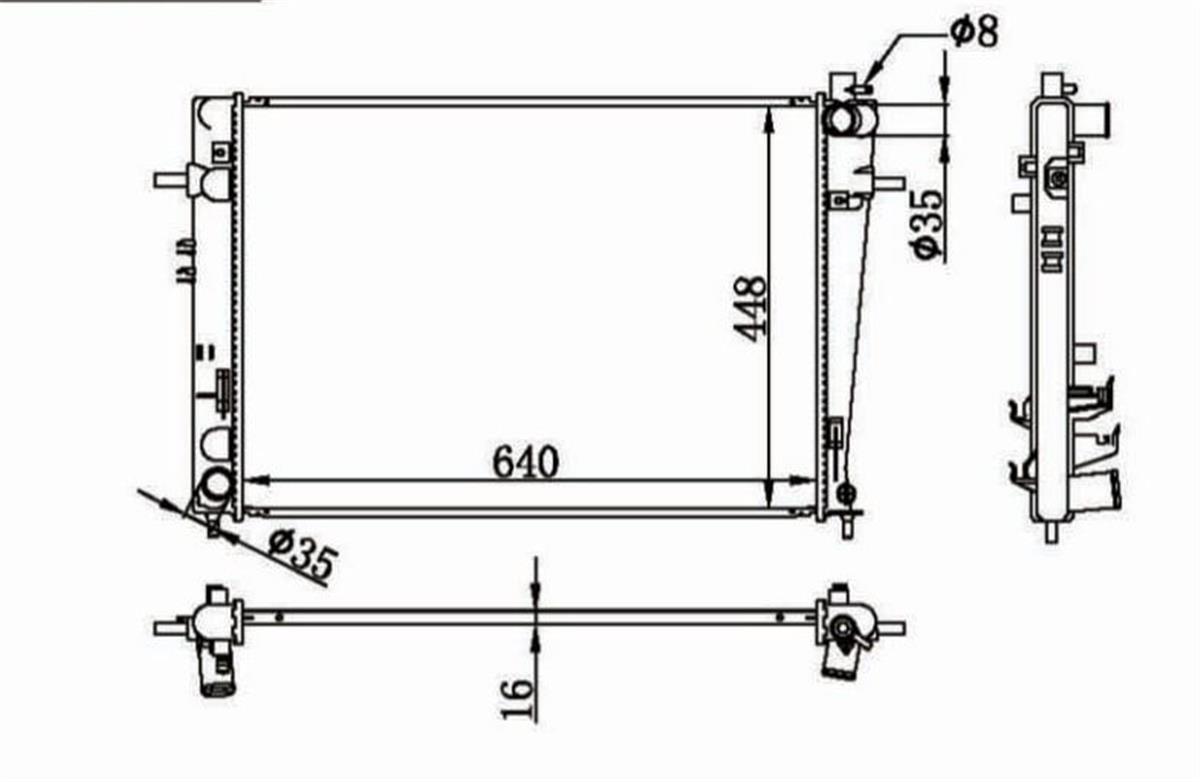 MOTOR SU RADYATORU BRAZING HYUNDAI TUCSON SPORTAGE 2.0 CRDI 2004-2010 MANUEL