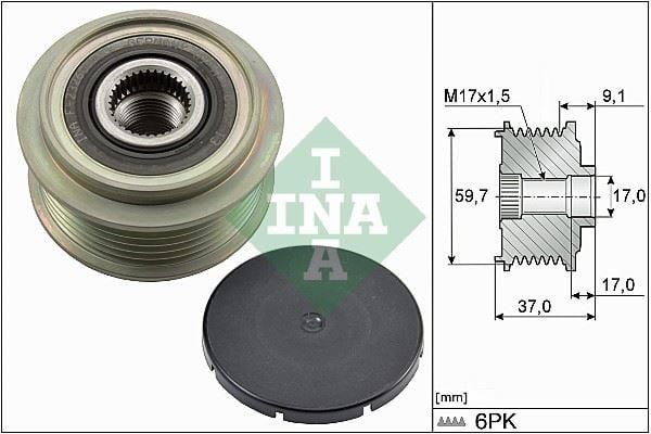 Mazda MPV II Alternatör Kasnağı Rulmanlı INA