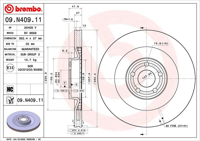 Ford Mustang Mach-E Ön Fren Diski Elektrikli Model BREMBO