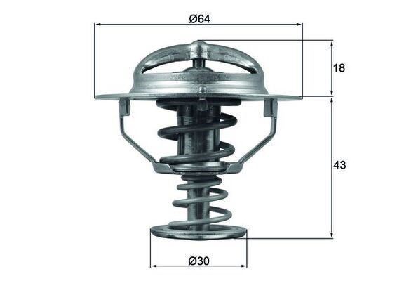 Nissan Navara Skystar Pathfinder Mitsubishi L200 Termostat 82 C Contalı MAHLE