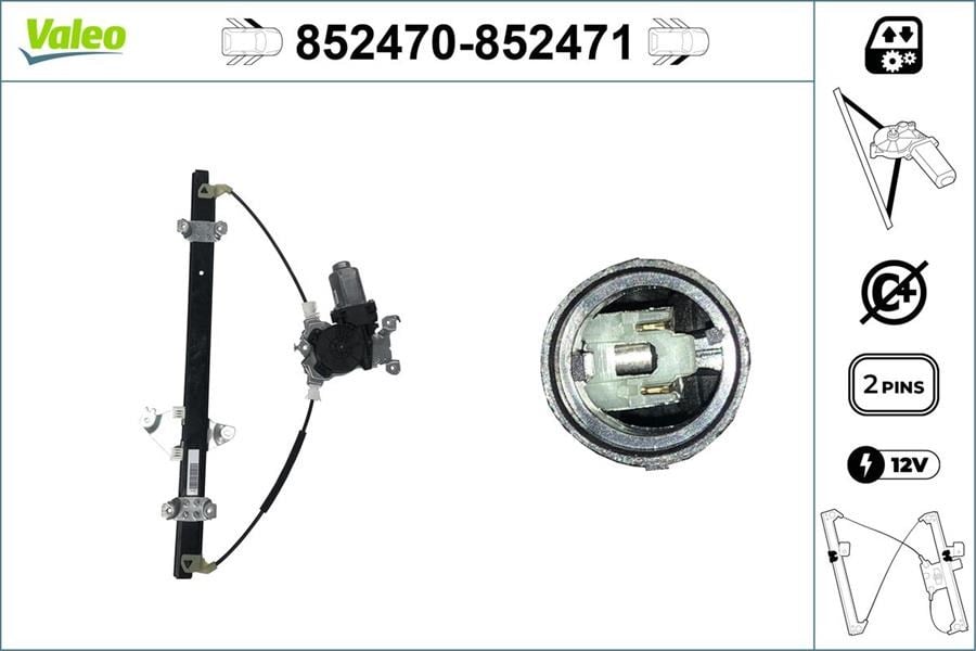 Nissan Navara Ön Sol Cam Mekanizması VALEO