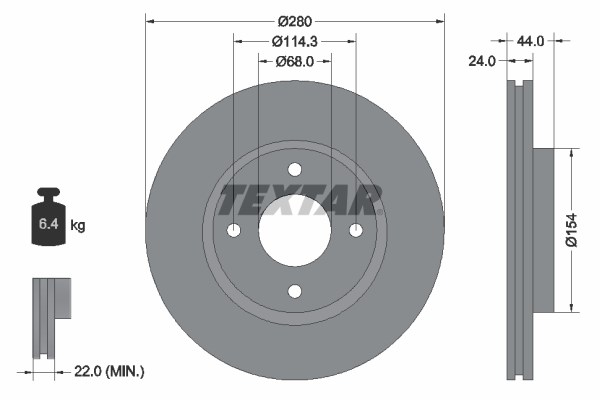 Nissan Tiida C11 Ön Fren Diski TEXTAR