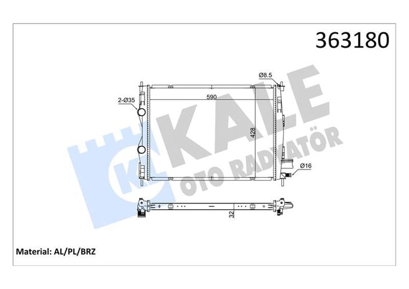 Nissan Qashqai J10 Qashqai 2 Su Radyatörü KALE-RADYATOR