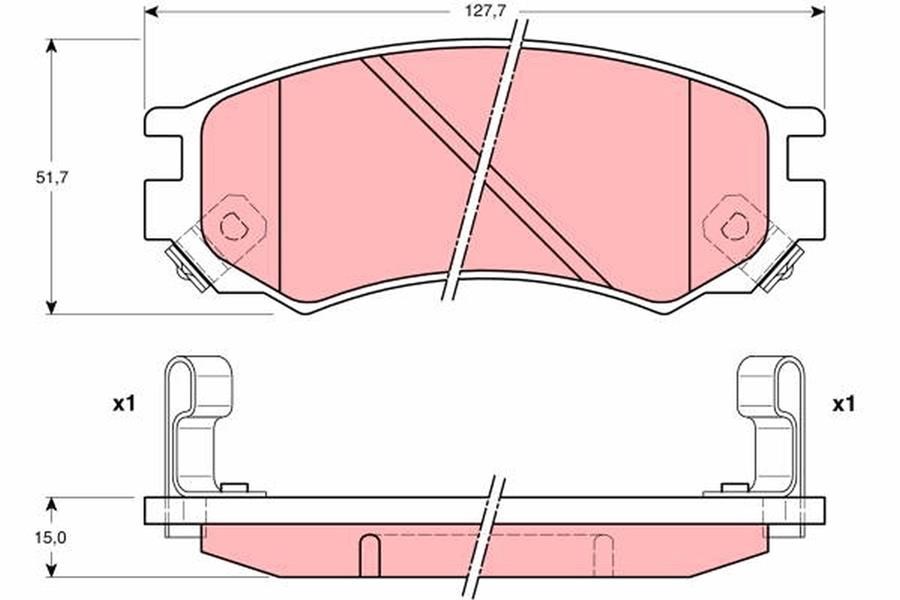 Nissan Almera I Avenir Ön Arka Aks Disk Balata TRW