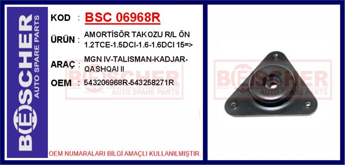 Renault Megane 4 (2015>) Kadjar (2015>) Amortisör Üst Takozu 543206968R-543258271R