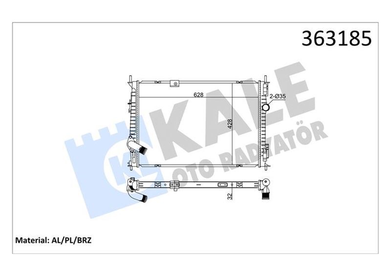 Nissan Qashqai J10 Qashqai 2 Su Radyatörü KALE-RADYATOR