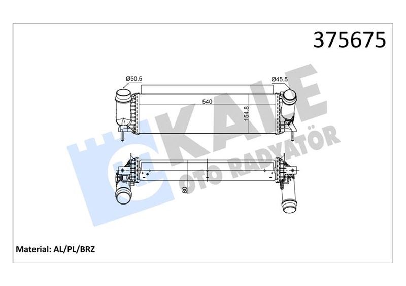 Nissan Navara NP300 2.3 DCI Turbo Radyatörü Intercooler KALE-RADYATOR