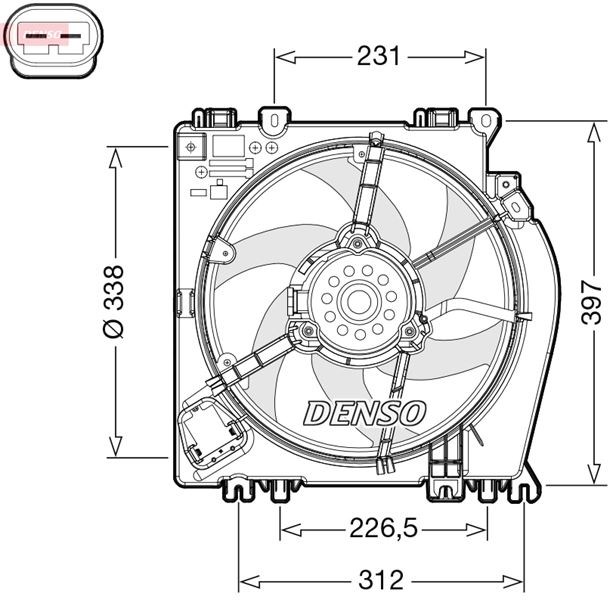 Nissan Micra III K12 Radyatör Fan Motoru DENSO