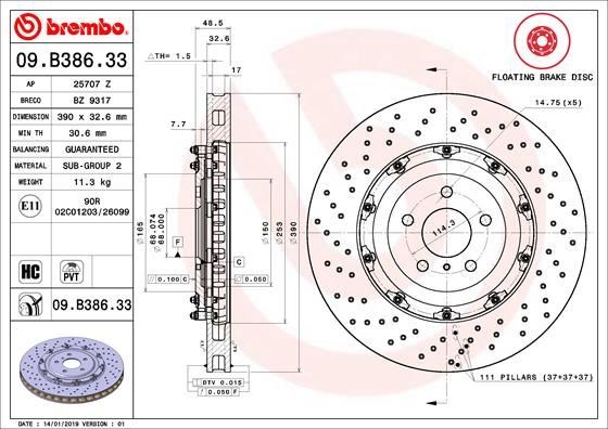 Nissan Ön Fren Diski [Floating] BREMBO