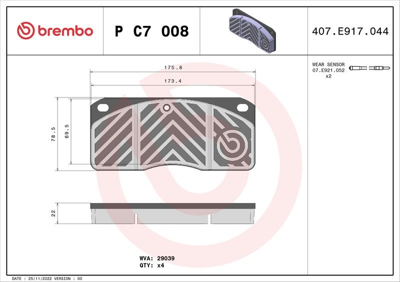 Nissan Eco-T Volvo FL6 FLC Fren Balatası BREMBO