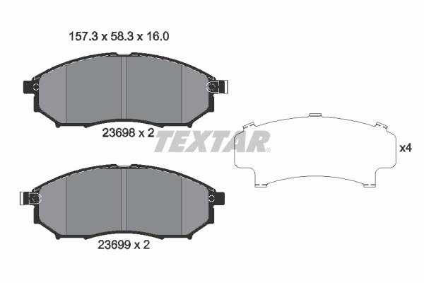 Nissan Navara D40 Ön Fren Balatası TEXTAR