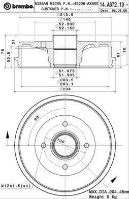 Nissan Micra C C III Fren Kampanası BREMBO