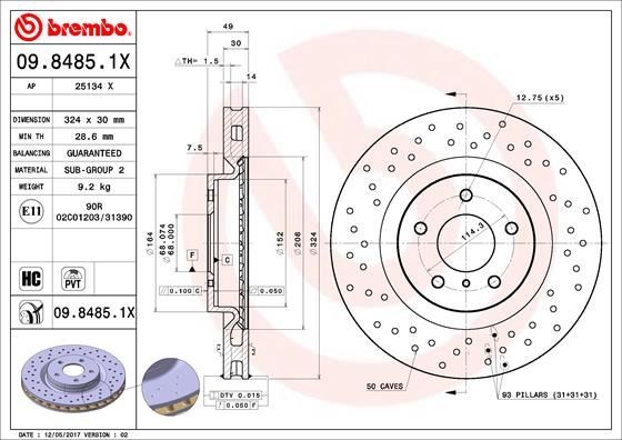 Nissan Ön Fren Diski Xtra BREMBO