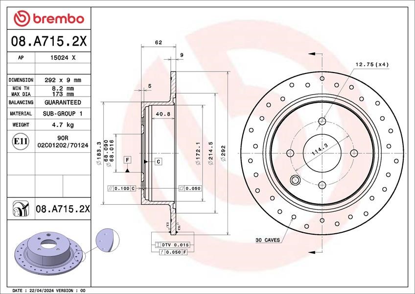 Nissan Bluebird Sylphy Livina Tiida Fren Diski BREMBO