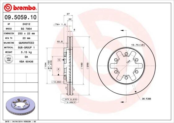 Nissan Pick Up Ön Fren Diski Havalı BREMBO
