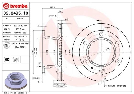 Nissan Atleon Fren Diski BREMBO