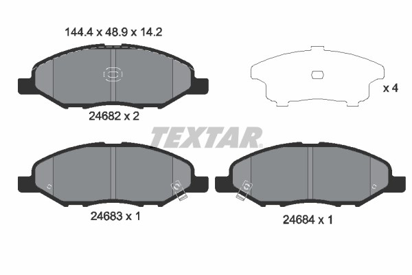 Nissan Juke F15 Ön Fren Balatası TEXTAR