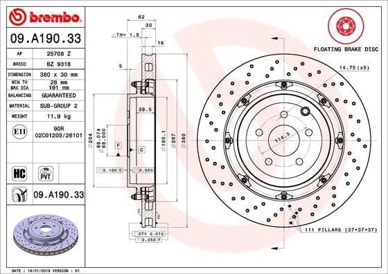 Nissan Arka Fren Diski Floating BREMBO