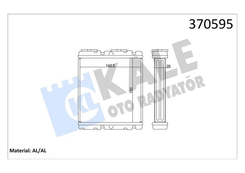 Nissan Skystar Kalorifer Radyatörü 2.5L KALE-RADYATOR