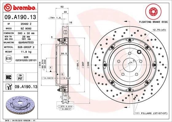 Nissan Arka Fren Diski Floating BREMBO