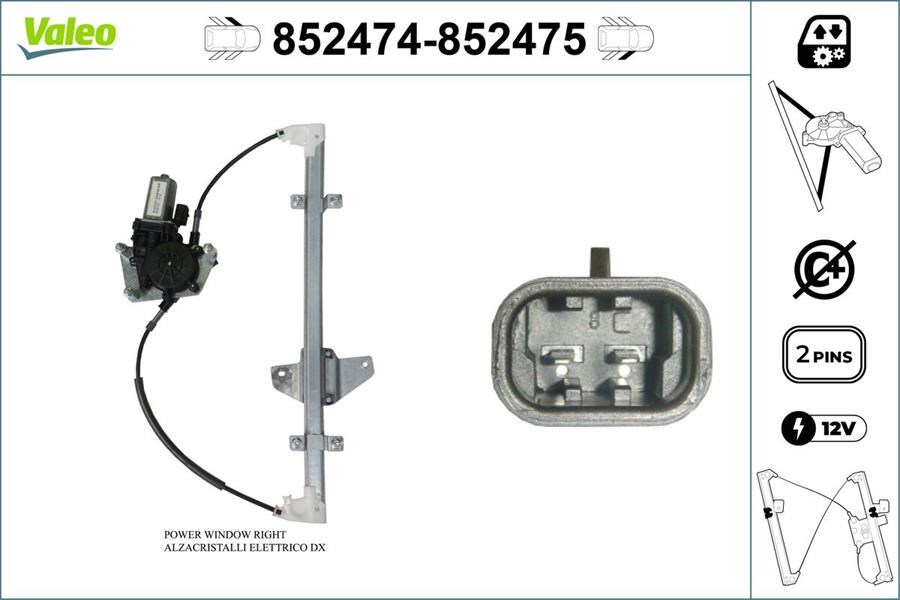Nissan Note Ön Sol Cam Mekanizması VALEO