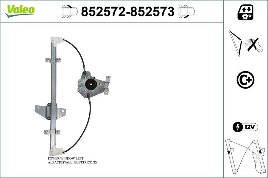 Nissan Note Ön Sol Cam Mekanizması VALEO