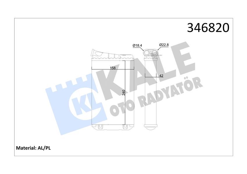 Opel Omega B Kalorifer Radyatörü KALE-RADYATOR