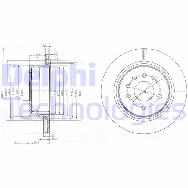Opel Omega Arka Fren Diski Delikli DELPHI