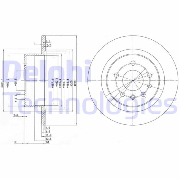 Opel Omega Arka Fren Diski Deliksiz DELPHI