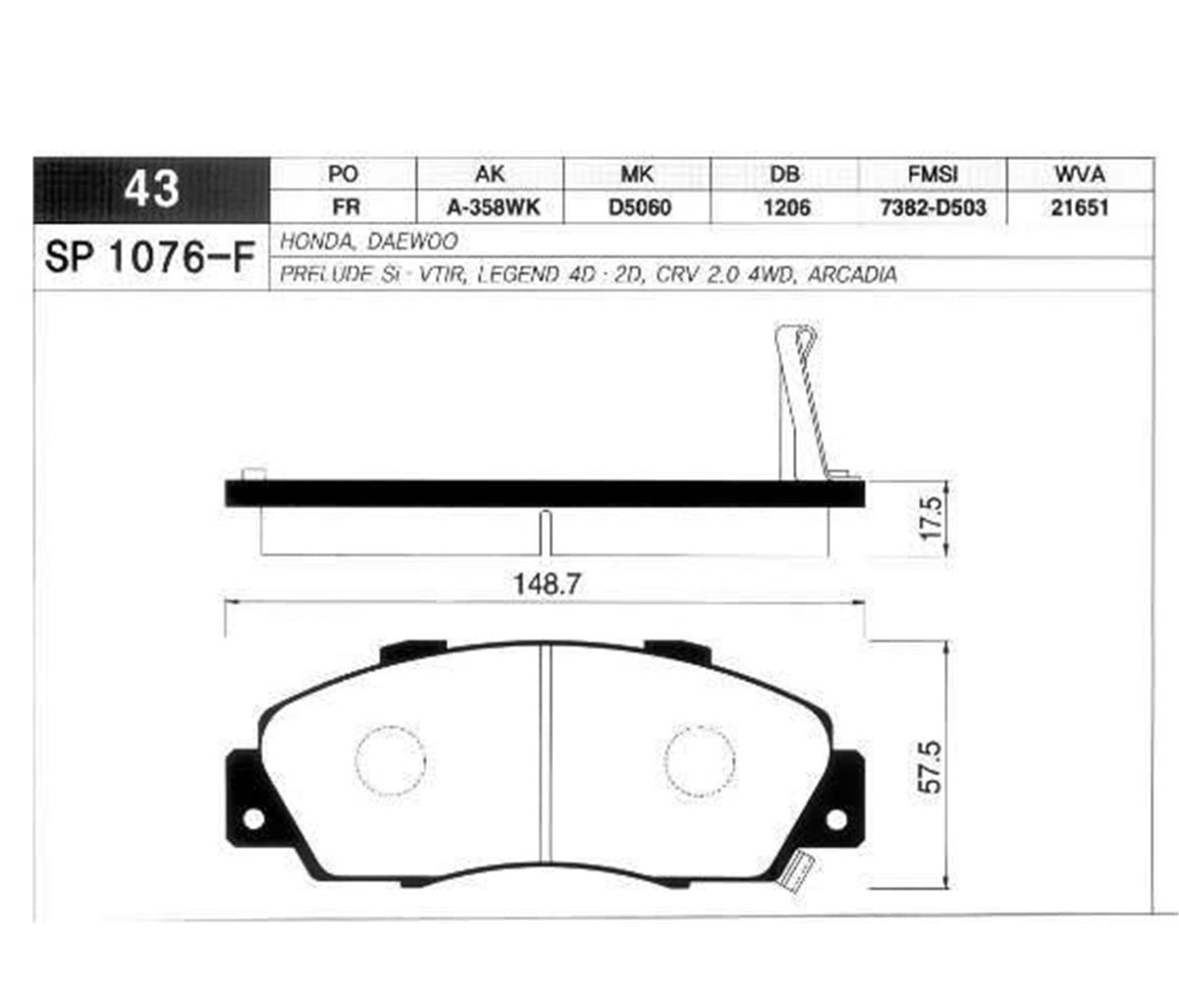 Ön Balata Accord Iv-V-Vı 93-98 Cr-V I 2.0 16V 96-02 Hr-V 1.6 16V 99 Prelude 96-0