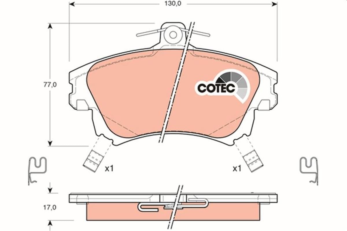 Ön Balata Carısma 1995-2006 Colt 1.5 2004-2012 Volvo S40 1.6-1.8-1.9-2.0-2.0T 19
