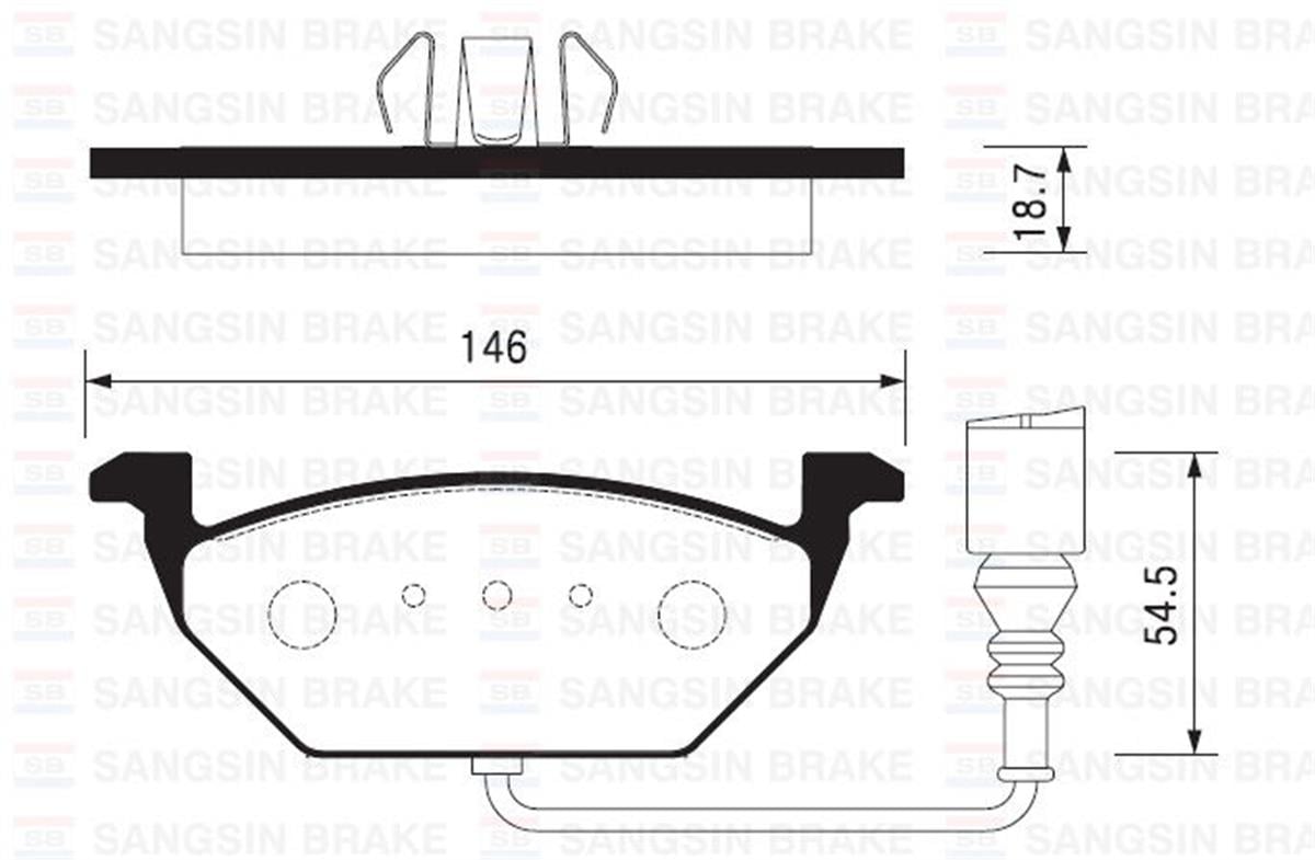 Ön Balata Fişli Golf 4 V Jetta 05 Caddy 04 Polo 01 Bora 99 Octavıa 99 Gdb1658-G