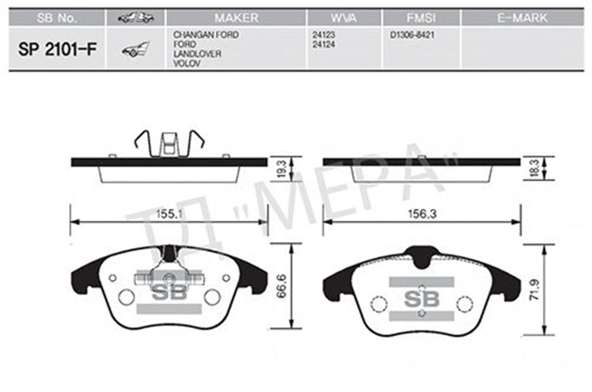 Ön Balata Mondeo Iv 07 Galaxy 06 Smax 06 Volvo S80 06 V70 07 V60 Freelander Iı 0