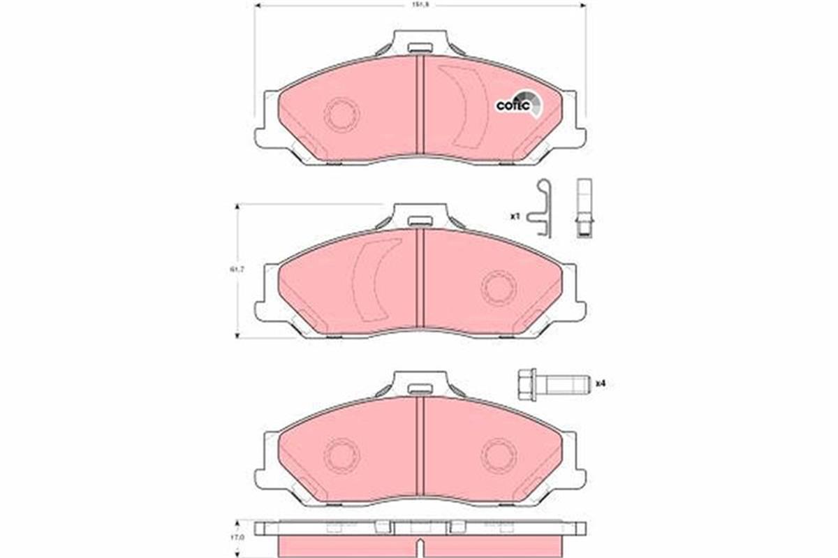 Ön Balata Ranger 2.5 D Td 4X4 99 3.0 Tdci 05 Mazda B Serisi 2.5 D Td 98 Gdb3353
