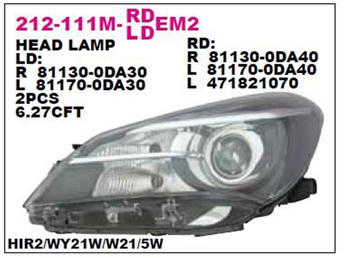 On Far Sol Toyota Yarıs 14- Ledlı Tıp