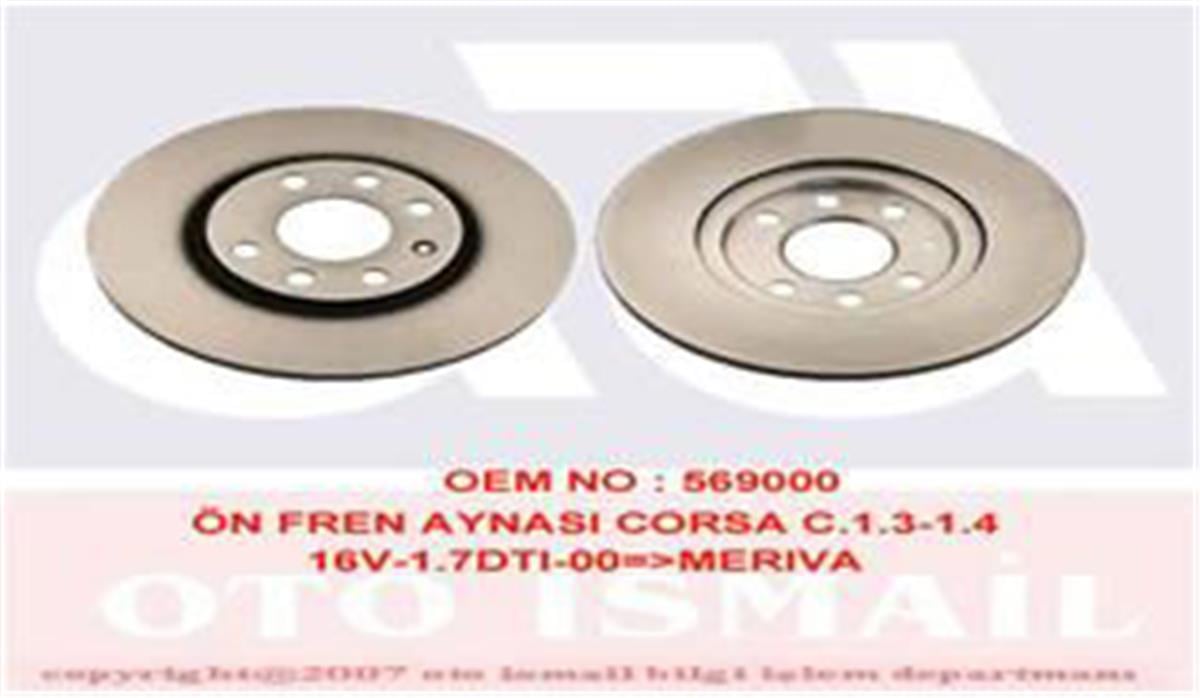 Ön Fren Aynası Corsa C Z14 Y17dt 00-03 1.3Cdti03 Combo 01-03 1.3Cdti 04 Tıgra 04
