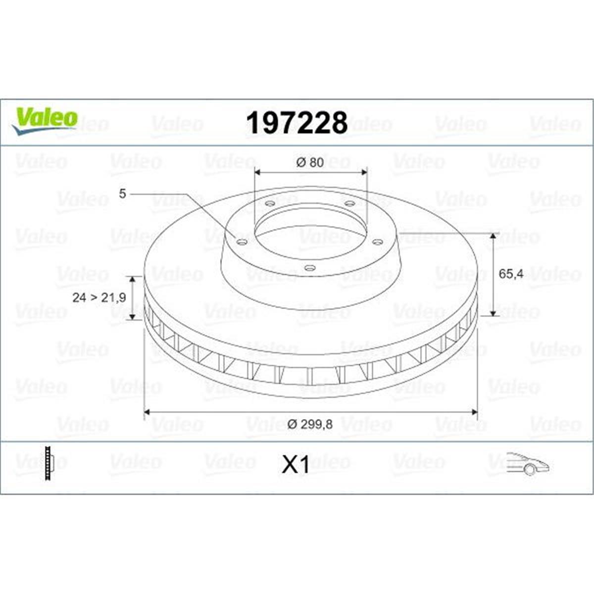Ön Fren Aynası Ducato 94 Boxer 94 Jumper 94 300X24x5dlxhavalı 18Q Adet Fiyatı