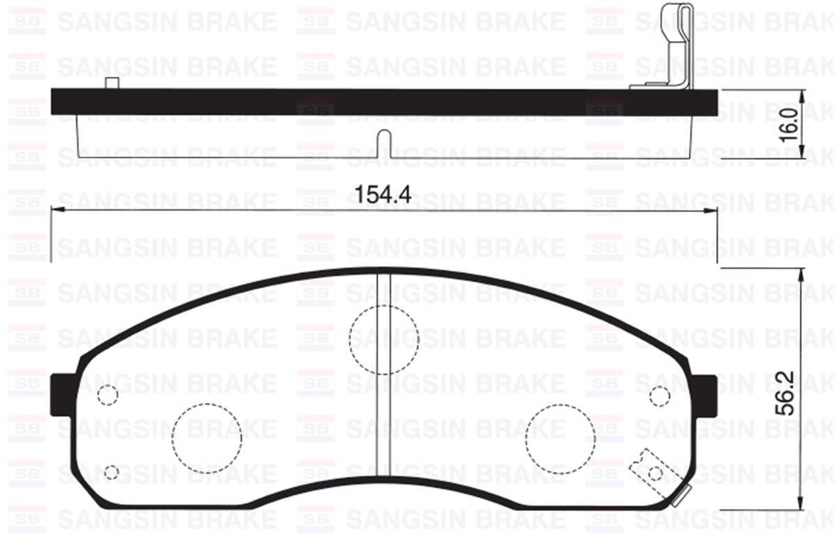 Ön Fren Balata Kıa Pregıo 2.7L J2 99-01 / Bondo. K2500 2.5L D4cb 6 Vites 10-