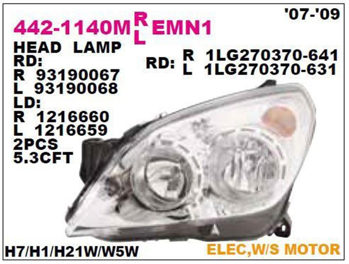 Opel Astra H Sol Far Depo (2007-2011) 1216659