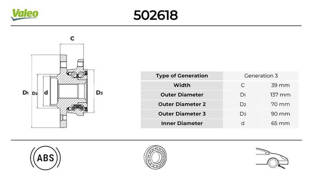 Opel Vectra C Signum Ön Teker Poryası Rulmanlı Abs'li 1603255-1603295-93178661-93186