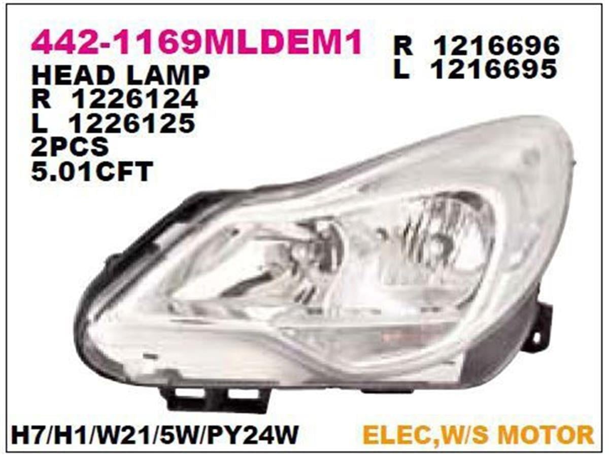 Opel Corsa D Far Sağ Depo 2011 Ve Sonrası 1216836