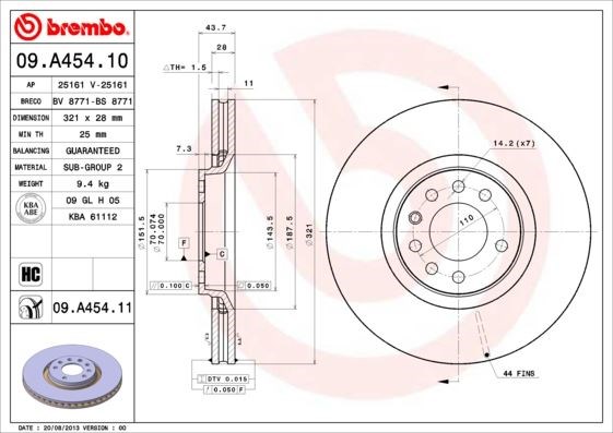 Opel Ön Fren Diski UV Kaplamalı BREMBO