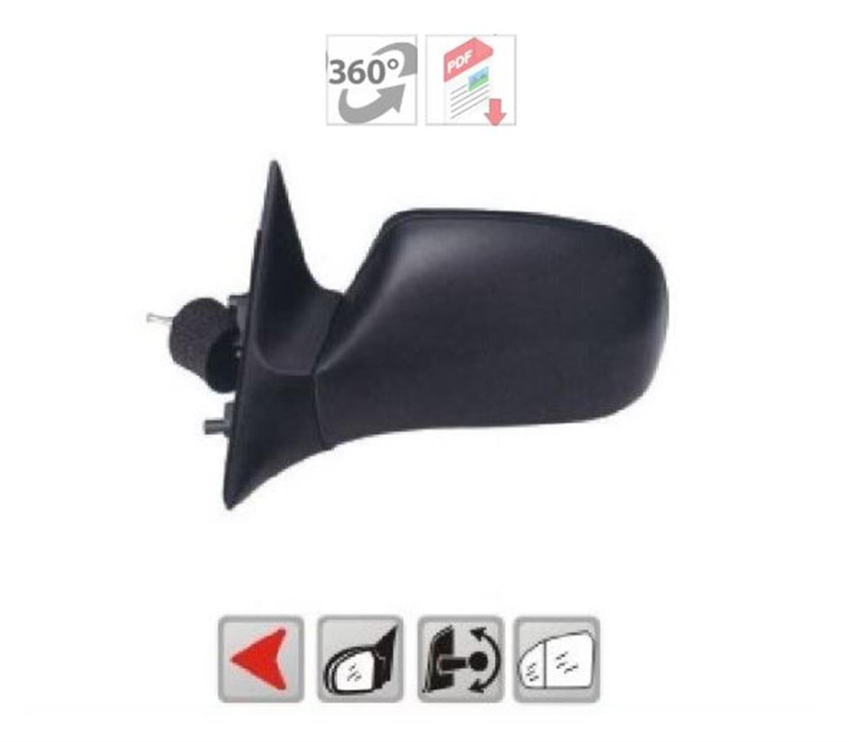 Opel Astra F 94-98 Dış Dikiz Aynası Sağ Mekanik Viewmax