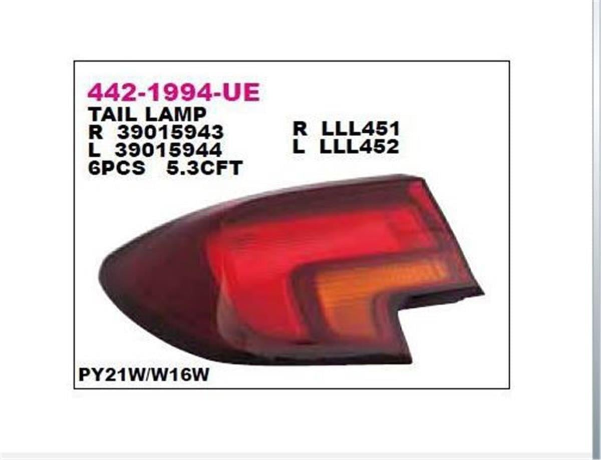 Opel Astra K Sağ Stop Lambası Depo (2016 Ve Üzeri) 39015944